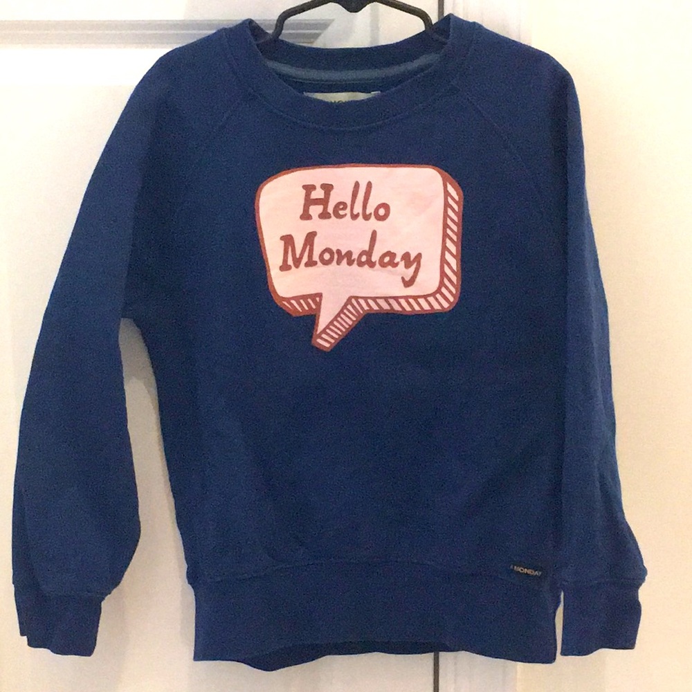 A Monday in Copenhagen blue sweatshirt size 6 yrs